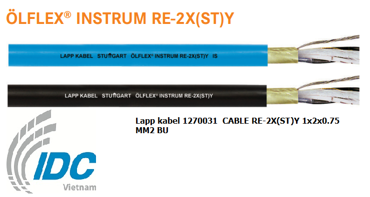 Lapp kabel 1270031  CABLE RE-2X(ST)Y 1x2x0.75 MM2 BU